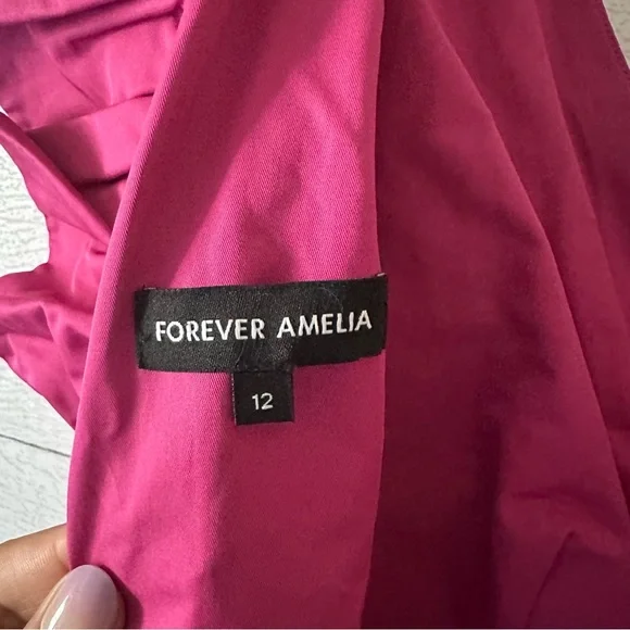 Forever Amelia AMARI JUMPSUIT FUSCHIA Size 12 - Picture 9 of 11